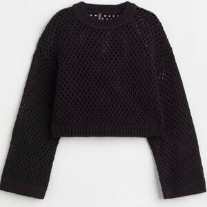 Like New H&M Hole Knit Cropped Sweater Size 16/18 Kids